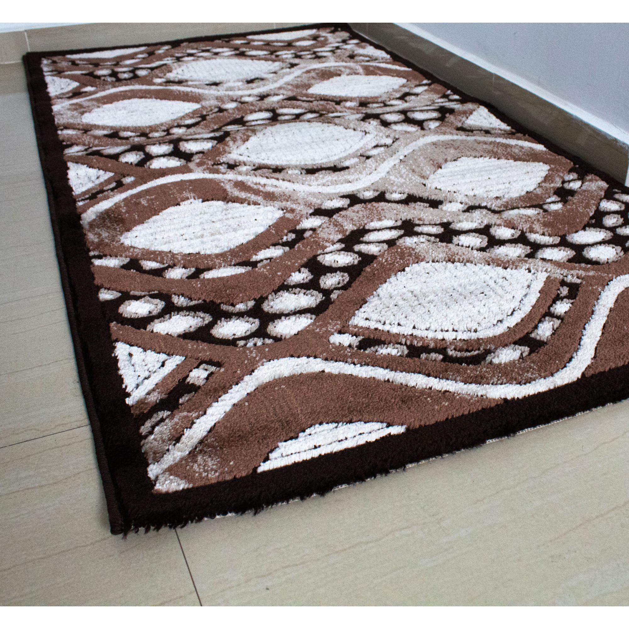 Covor Silver 6311, 150x230 cm, polipropilena heat set, inaltime plus 9 mm, gramaj 1800g/mp, model brown/brown