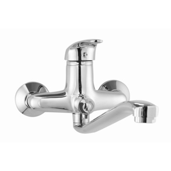 Baterie de cada cu teava lunga, Smack, 6882 F, alama, crom, schimbator dus semirotativ Baterie de cada cu teava lunga, Smack, 6882 F, alama, crom, schimbator dus semirotativ