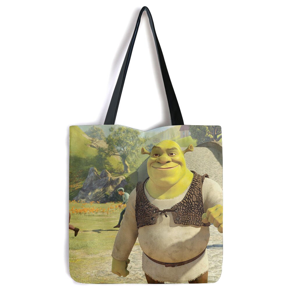 Geanta Tote Bag Shrek fericit Model Multicolor, Genti Art Factory, 40 x ...