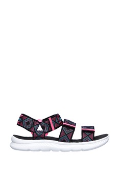 Skechers, Sandale cu benzi velcro ajustabile C-Flex 2.0, Negru/Roz/Albastru Skechers, Sandale cu benzi velcro ajustabile C-Flex 2.0, Negru/Roz/Albastru