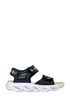 Skechers, Sandale cu lumini LED Hypno-Flash 3.0, Negru/Verde electric/Albastru inchis Skechers, Sandale cu lumini LED Hypno-Flash 3.0, Negru/Verde electric/Albastru inchis