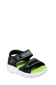 Skechers, Sandale cu lumini LED Hypno-Flash 3.0, Negru/Albastru/Verde lime Skechers, Sandale cu lumini LED Hypno-Flash 3.0, Negru/Albastru/Verde lime