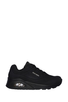 Skechers, Pantofi sport de piele nabuc ecologica, cu perforatii Uno - Stand On Air Skechers, Pantofi sport de piele nabuc ecologica, cu perforatii Uno - Stand On Air