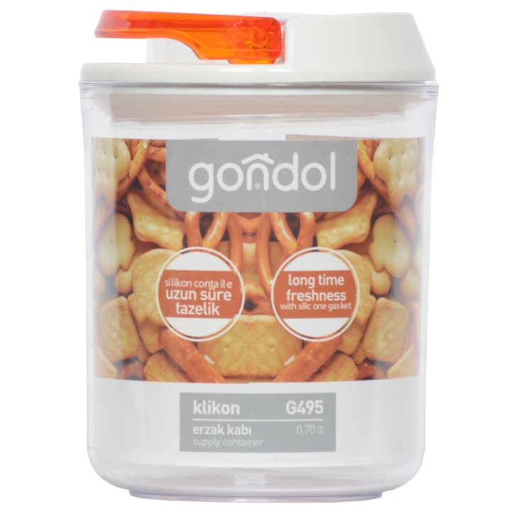 Container Ermetic Klikon 0.7 Litri Portocaliu