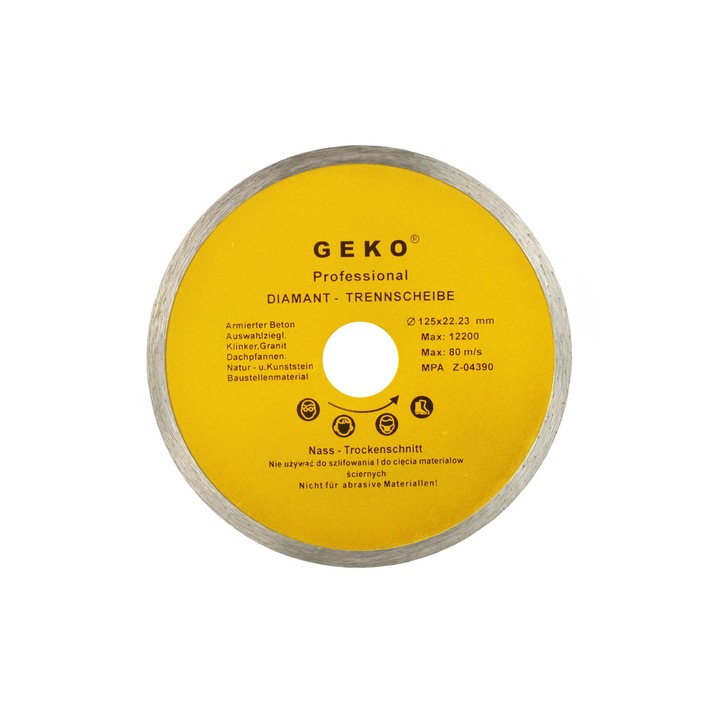 Geko Folyamatos gyémántkorong, 125 x 8 x 22 mm, G00241