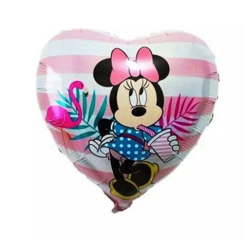 Balon folie,forma inima,Minnie roz-45 cm