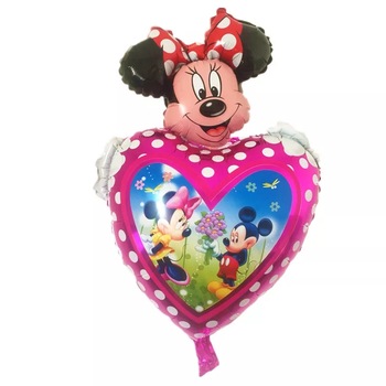 Balon Figurina Inima Cu Minnie Mouse, 90*55 cm Balon Figurina Inima Cu Minnie Mouse, 90*55 cm