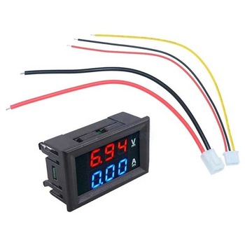 Voltmetru si ampermetru pentru panou cu afisaj led, capacitate de masura DC 0-100V si 0-10A Voltmetru si ampermetru pentru panou cu afisaj led, capacitate de masura DC 0-100V si 0-10A
