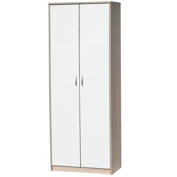 Dulap cu 2 usi si 6 rafturi, 74x180x35 cm, Loren Sonoma / Alb Dulap cu 2 usi si 6 rafturi, 74x180x35 cm, Loren Sonoma / Alb