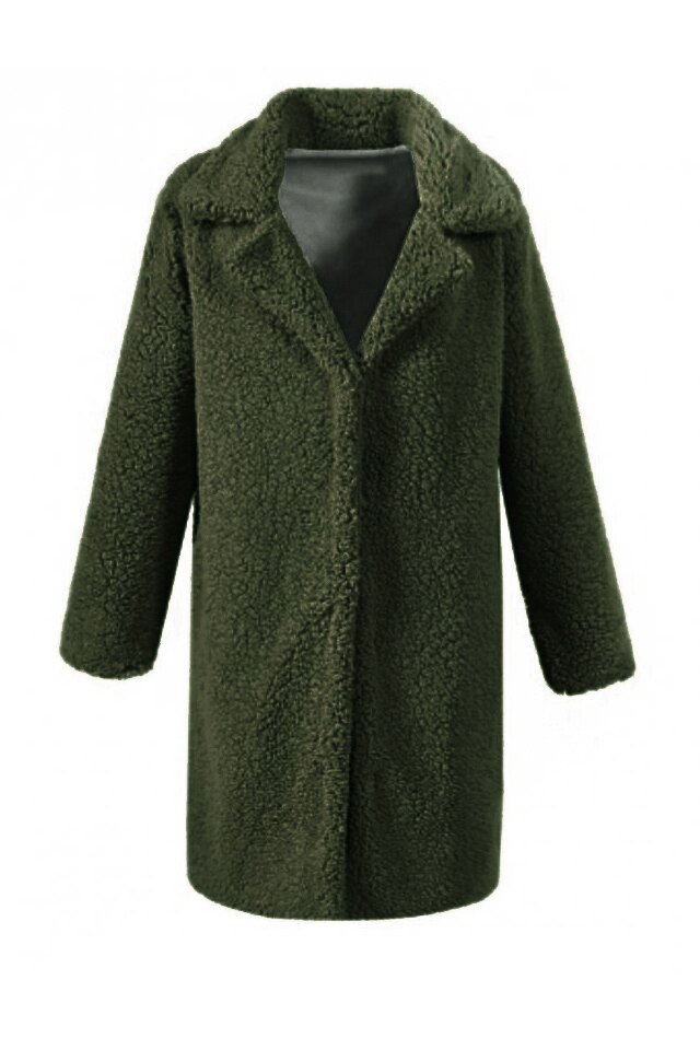 Jacheta pufoasa dama, neagra, Kaki