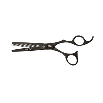 Foarfeca de filat profesionala Olivia Garden SilkCut Black, 35 dinti in spate, 6 inch-15.5 cm, Negru Foarfeca de filat profesionala Olivia Garden SilkCut Black, 35 dinti in spate, 6 inch-15.5 cm, Negru
