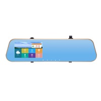 oglinda retrovizoare auto dvr touchscreen cu 2 camere fata  spate afisaj tft 11cm filmare hd g senzor unghi larg filmare rama subtire imagen 37_1_
0