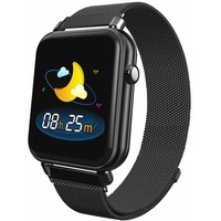 ceas smartwatch si bratara fitness smartvibe ypro full metallic notificari apelurimesajefacebook 13quot full display monitorizare ritm cardiac si tensiune arteriala waterproof pedometru photo control curea metalica negru imagen 17_0_
0
