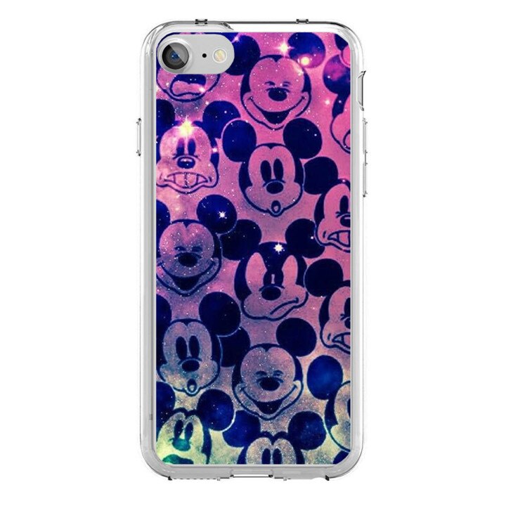 Husa silicon roz iPhone 8 Crazy Mickey
