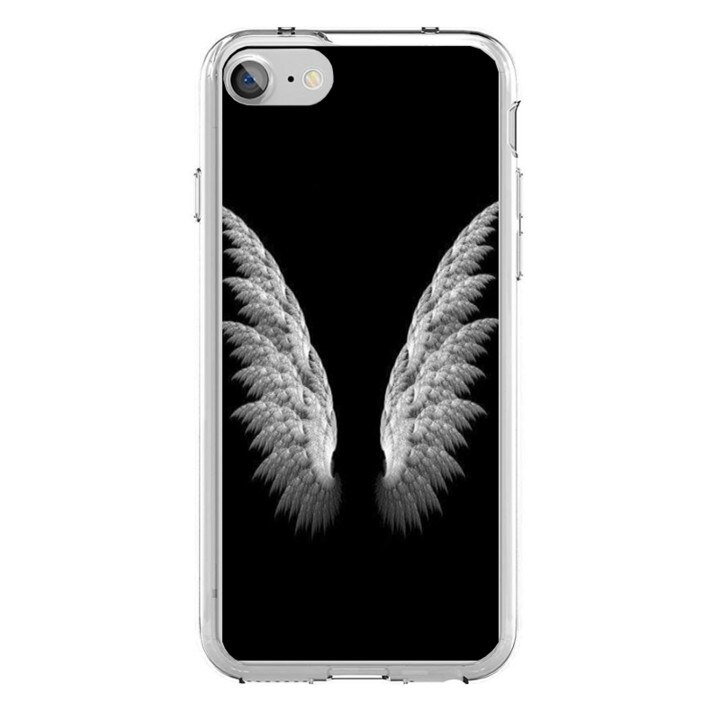 Husa silicon neagra iPhone 7 Wings