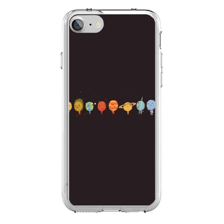 Husa silicon neagra iPhone 8 Solary System