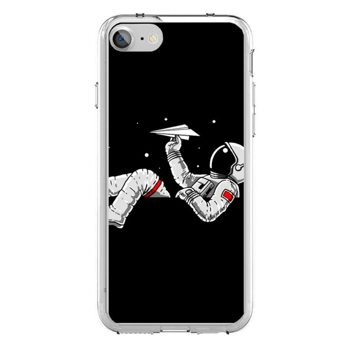 Husa silicon neagra iPhone 7 Astronaut and Scubadiver