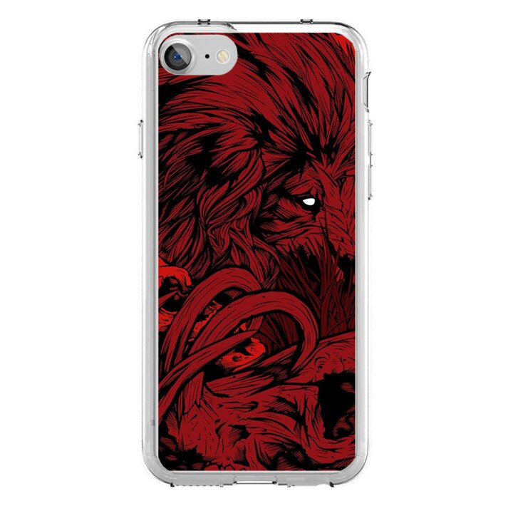 Husa silicon rosie iPhone 7 Red Lion