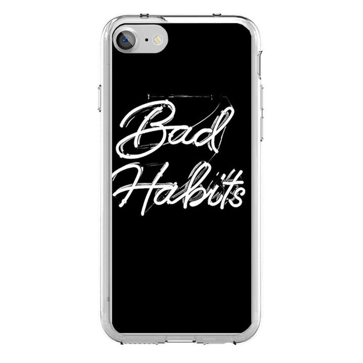 Husa silicon neagra iPhone 8 Bad Habits