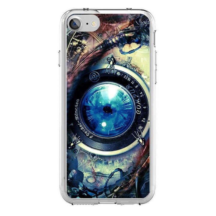 Husa silicon albastra iPhone 7 Eye