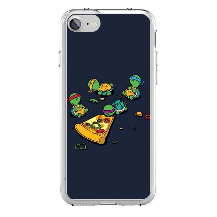 Husa silicon neagra iPhone 8 Ninja Turtle