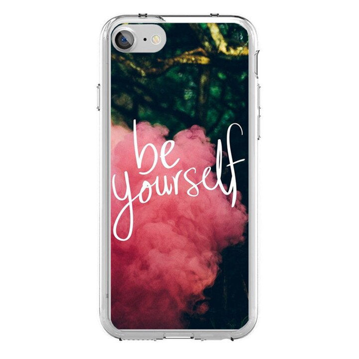 Husa silicon roz iPhone 7 Be yourself