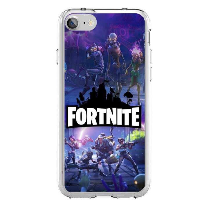 Husa silicon albastra iPhone 7 Fornite