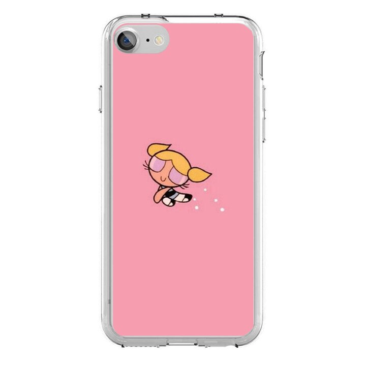 Husa silicon roz iPhone 8 Bubbles