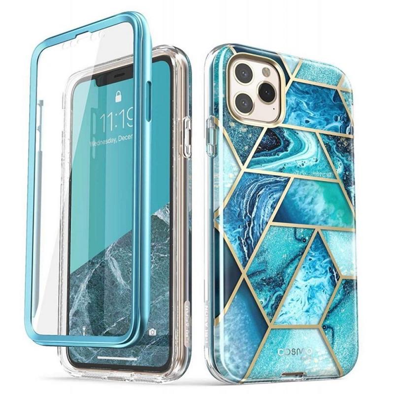 Carcasa stylish Supcase Cosmo iPhone 11 Pro Max cu protectie display, Ocean