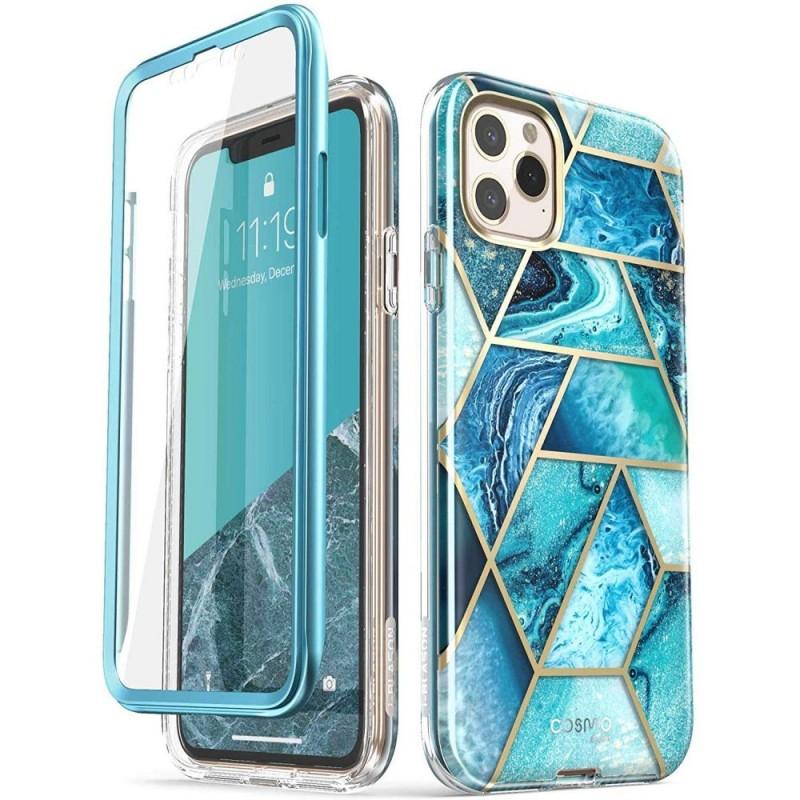 Carcasa stylish Supcase Cosmo iPhone 11 Pro cu protectie display, Ocean