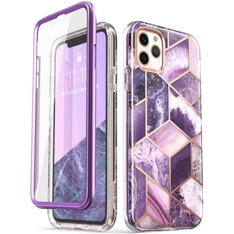 Carcasa stylish Supcase Cosmo iPhone 11 Pro cu protectie display, Purple