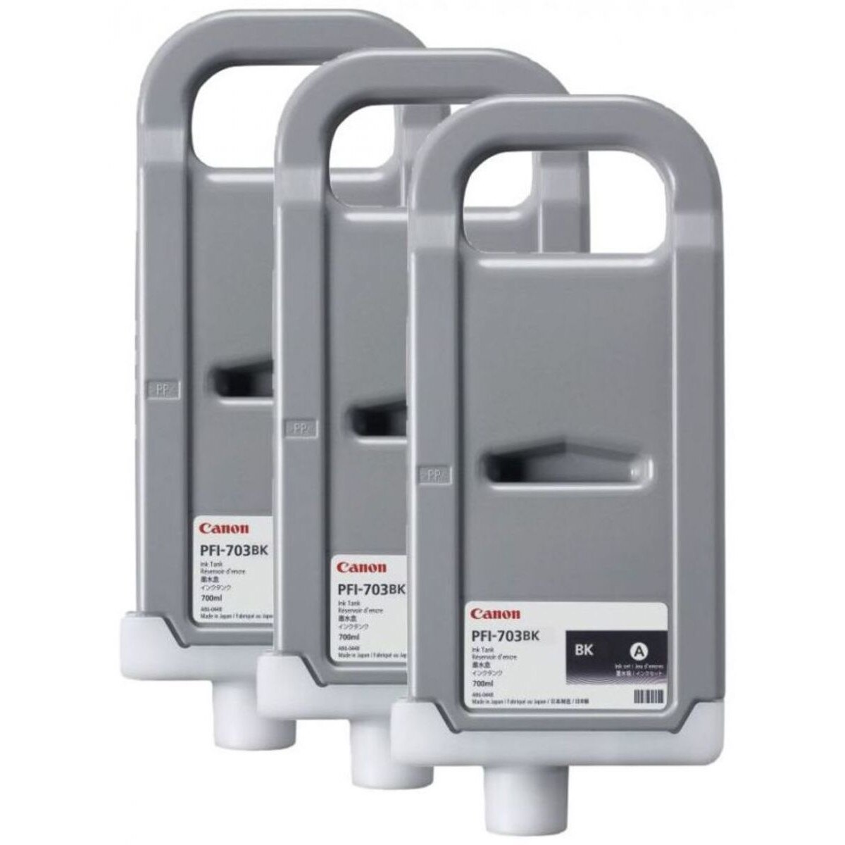 Pachet cartuse cerneala PFI-703BK negru Canon 3 x 700ml