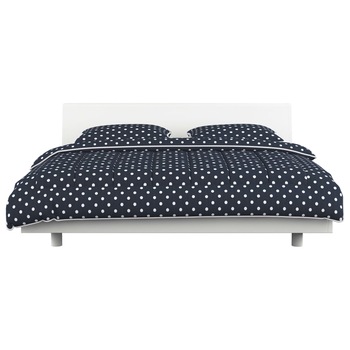 Set pilota de iarna 3 piese, vidaXL, Fibra, 200 x 220 / 80 x 80 cm, Albastru cu buline Set pilota de iarna 3 piese, vidaXL, Fibra, 200 x 220 / 80 x 80 cm, Albastru cu buline