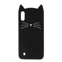 Husa Samsung A70 silicon jucarie pisica Negru