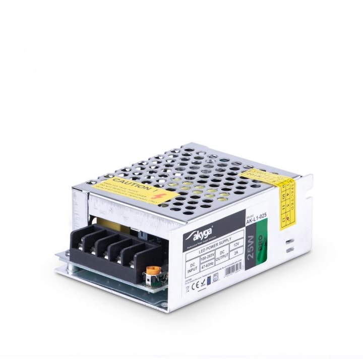 Sursa de alimentare pentru banda LED, AK-L1-025, 12V 2A 25W, 100-265V, IP20