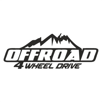 Sticker decorativ tuning, off road, 4 wheel drive, pentru masina de teren, munti, Negru, dimensiune sticker 27 x 10 cm Sticker decorativ tuning, off road, 4 wheel drive, pentru masina de teren, munti, Negru, dimensiune sticker 27 x 10 cm