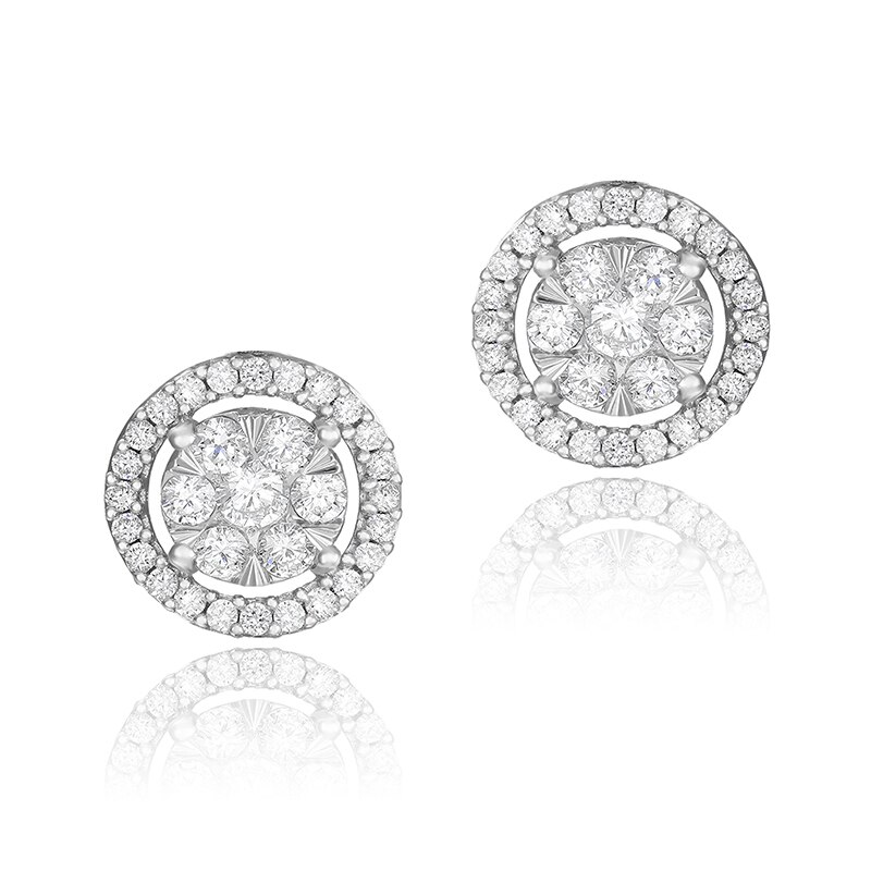 Cercei Blanco's Aur 18k Diamante EP-02576VD-W