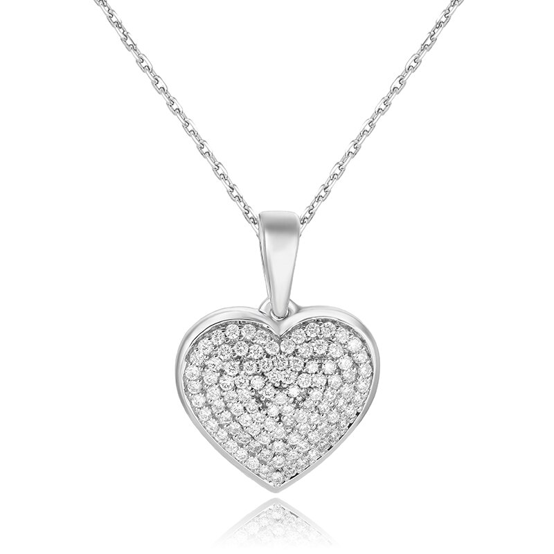 Pandantiv Inima Blanco's Aur 18k Diamante PP-10169-W