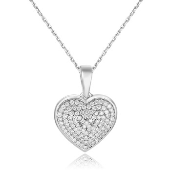 Pandantiv Inima Blanco's Aur 18k Diamante PP-10169-W Pandantiv Inima Blanco's Aur 18k Diamante PP-10169-W