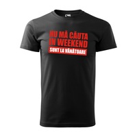 Tricou personalizat barbati, Vanatoare, Greenfish, Negru/Rosu, XL