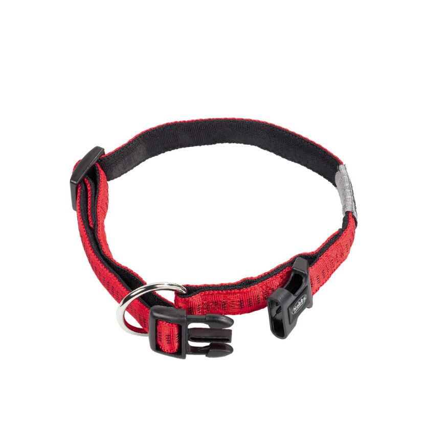 Zgarda pentru caini NOBBY, SOFT GRIP, 20-30cm/10mm, Rosu