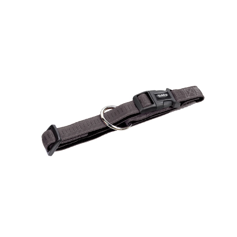 Zgarda pentru caini NOBBY, SOFT GRIP, 40-55cm/25mm, Gri inchis