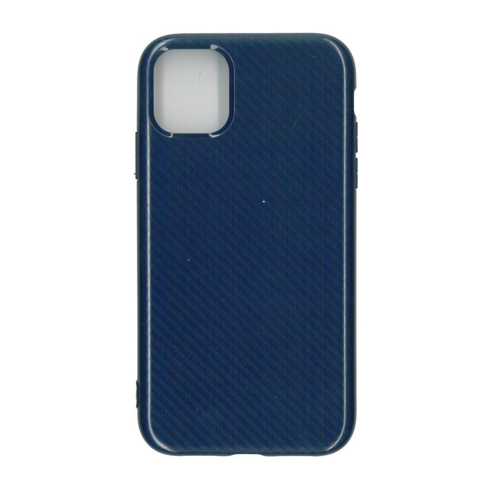 Husa din silicon, Carbon albastru, pentru Apple iPhone 11
