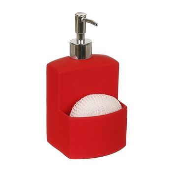 Dozator detergent lichid cu burete, rosu Dozator detergent lichid cu burete, rosu
