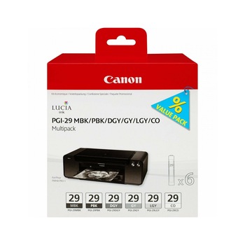 Pachet cartuse cerneala PGI-29 MBK/PBK/DGY/GY/LGY/CO Multi Canon Pachet cartuse cerneala PGI-29 MBK/PBK/DGY/GY/LGY/CO Multi Canon