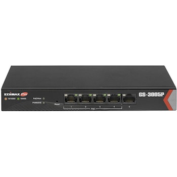 Switch Edimax GS-3005P, 5 porturi Gigabit, 4 Porturi,POE Switch Edimax GS-3005P, 5 porturi Gigabit, 4 Porturi,POE