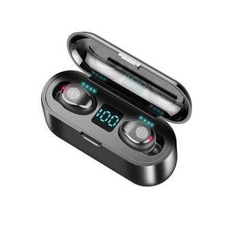 Casti telefon Amoi, Dual Mic, Touch Control, LED 2000 mAh Negru Casti telefon Amoi, Dual Mic, Touch Control, LED 2000 mAh Negru