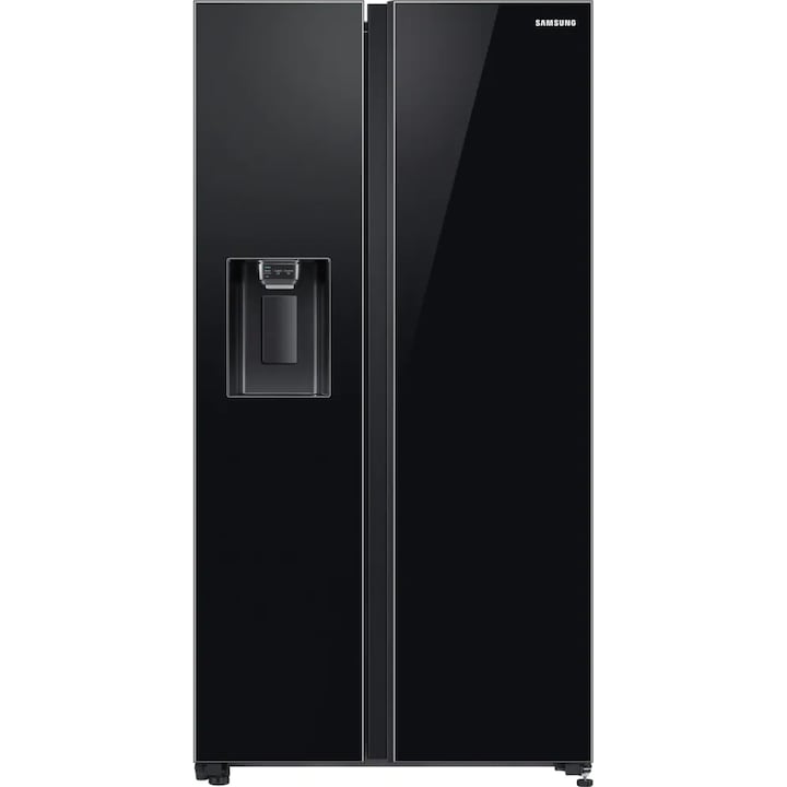 Хладилник Side by side Samsung RS65R54112C/EO, 635 л, Клас F, All-Around Cooling, No frost, Auto Ice Maker, Диспенсър за вода, Компресор Digital Invertor, H 178.9 см, Черно стъкло