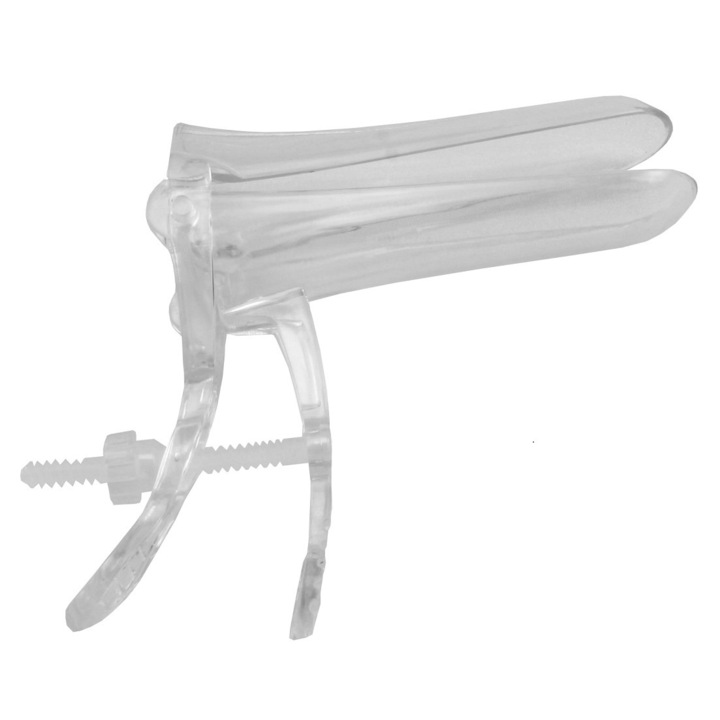 Hüvelyi speculum, központi ütközővel, S méret