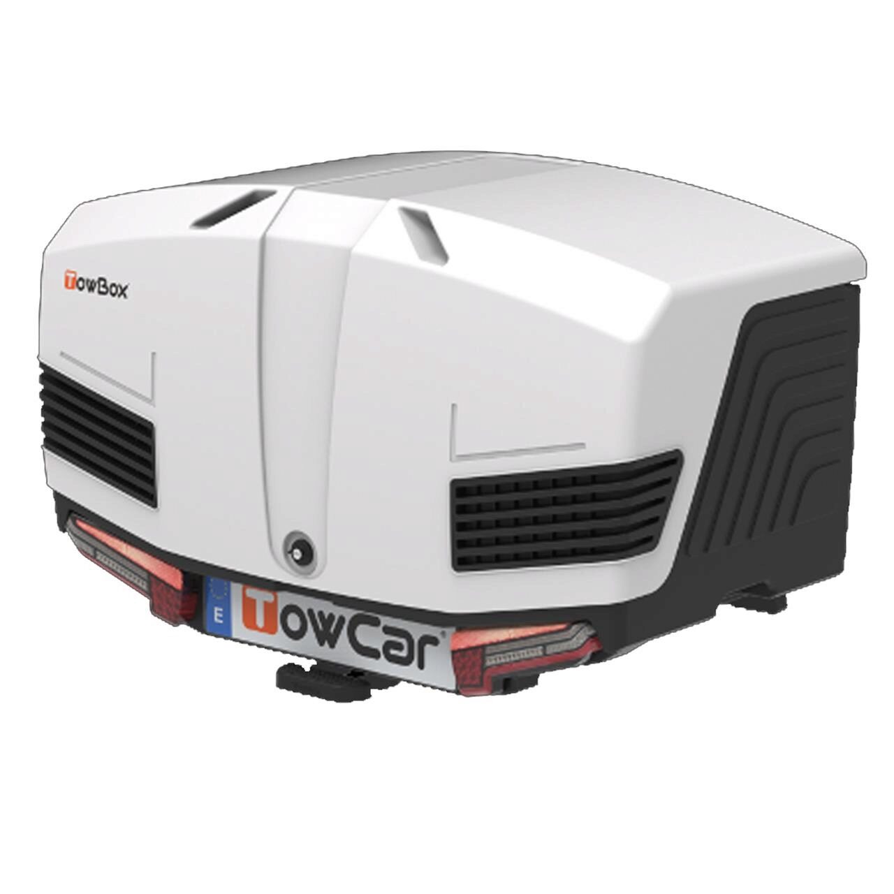 Cutie portbagaj pe carligul de remorcare Towbox V3 Arctic Alb